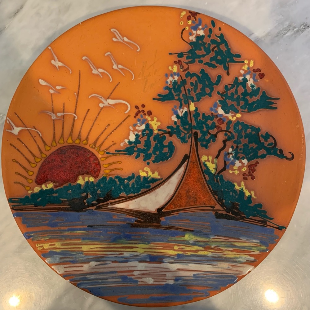 Beautiful Clay Hand Painted Plate..